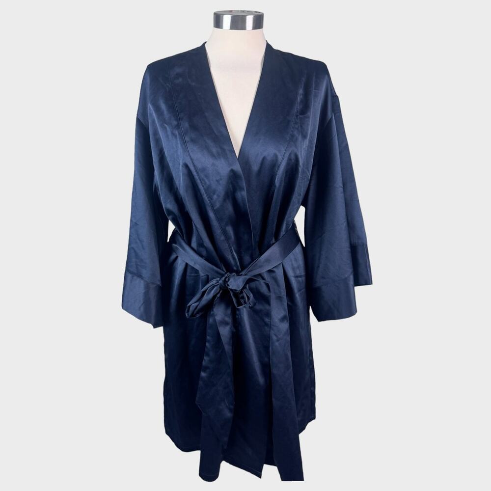 Third Love Black Robe Belted One Size Polyester